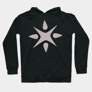 Large Geometric abstract snowflake in mauve Hoodie